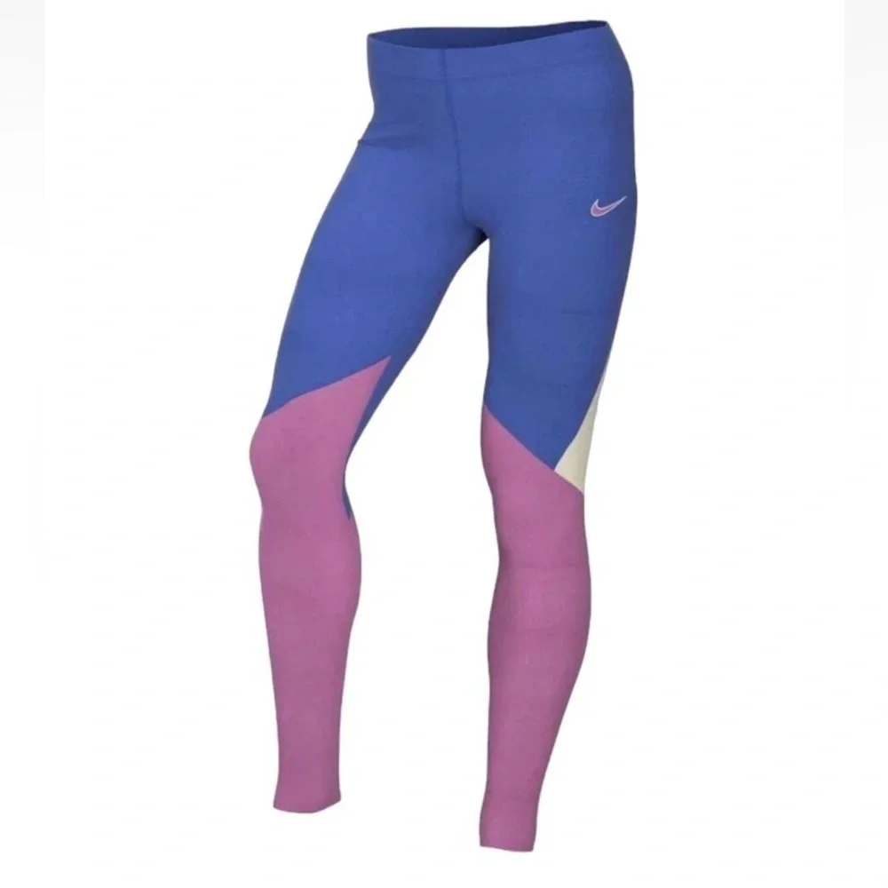 NIKE Women’s Athletic Leggings CJ3693-480 Game Royal Blue & Pink Size Small